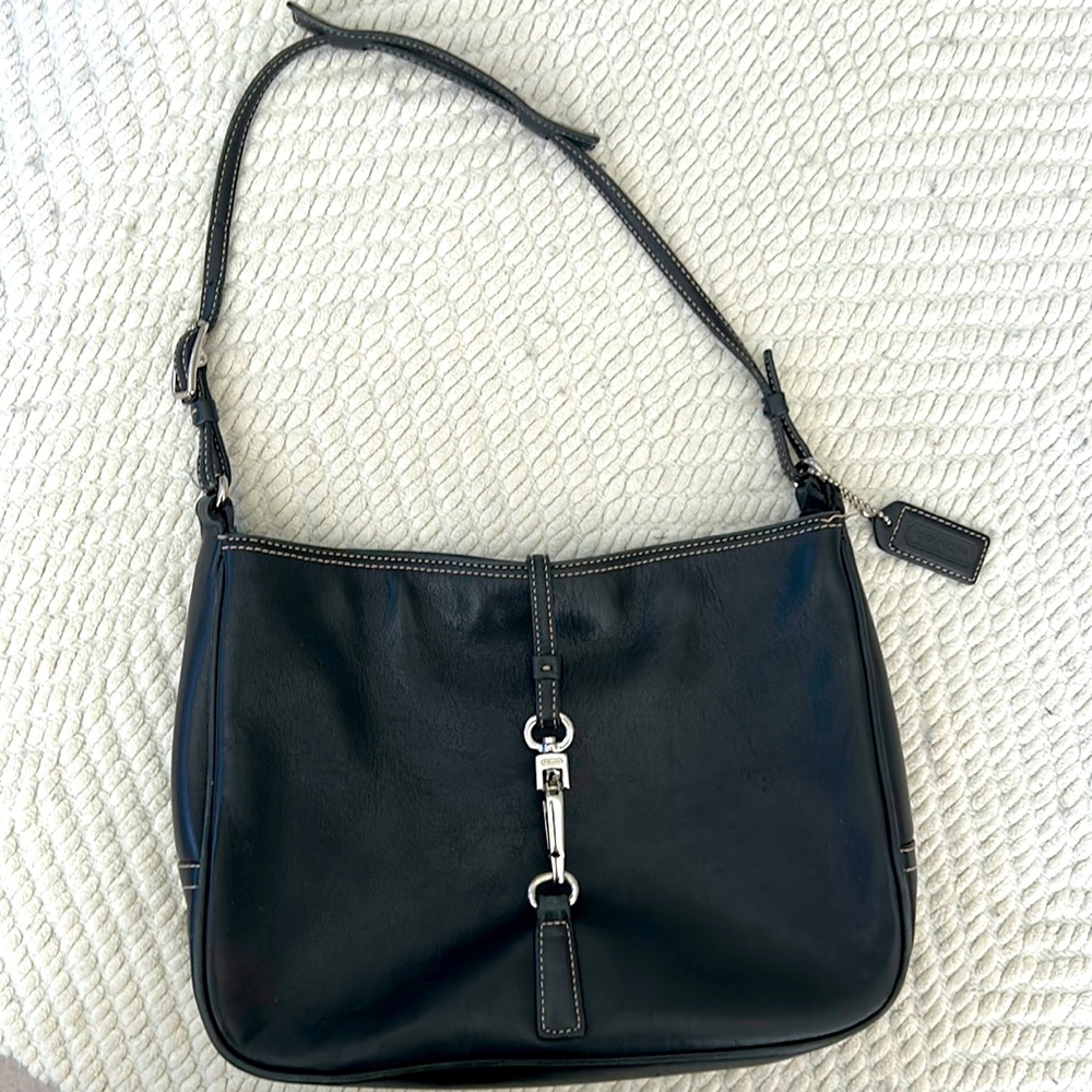 Super soft leather Coach shoulder bag!